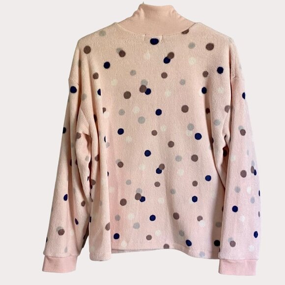 Bearpaw 2 Piece Pink Polka Dot Pajamas Snuggly Soft Women's XL - Picture 4 of 9